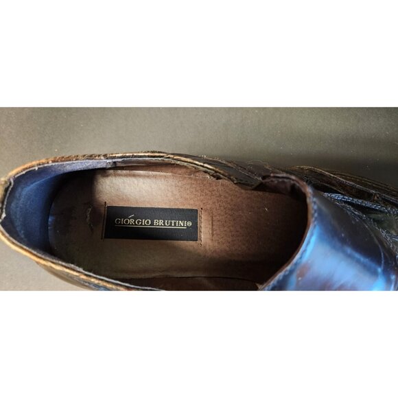 Giorgio Brutini Mens Size 13 M Brown  Leather Square Point Slip on Shoes 178882 - Picture 8 of 14